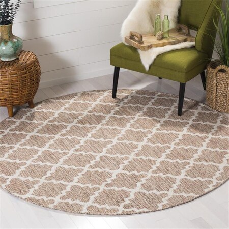 Safavieh 6 x 6 ft. Round Montauk Hand Woven RugBeige & Ivory MTK810E-6R